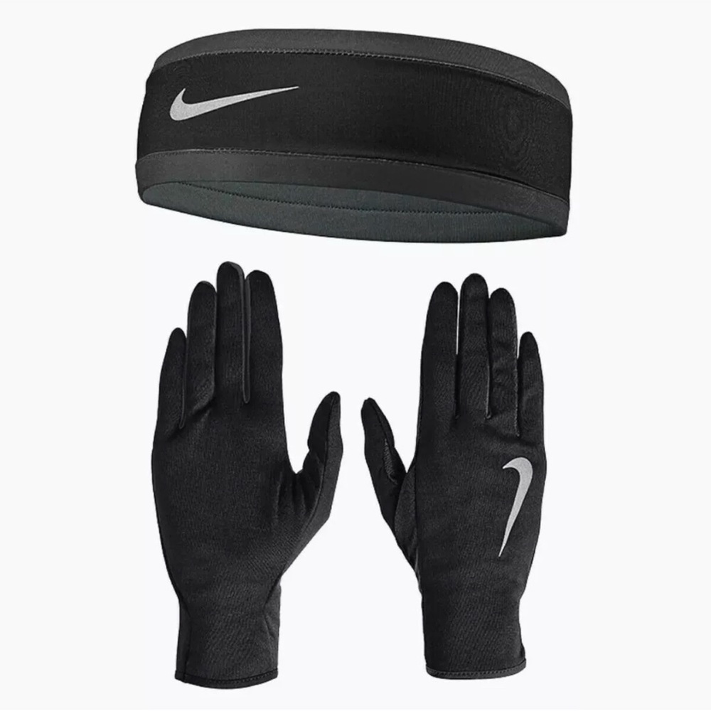 Nike Women's Dry Running Headband & Glove Set Medium/Large 87645 New With Tags
